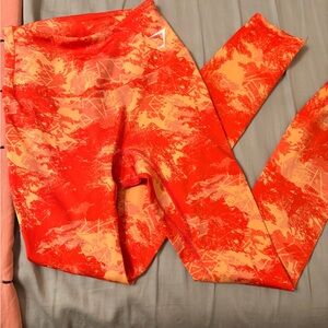 Gymshark Red and Yellow Leggings